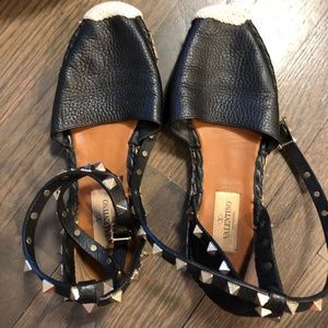 Valentino Garavani Rockstud Double Espadrille Flat